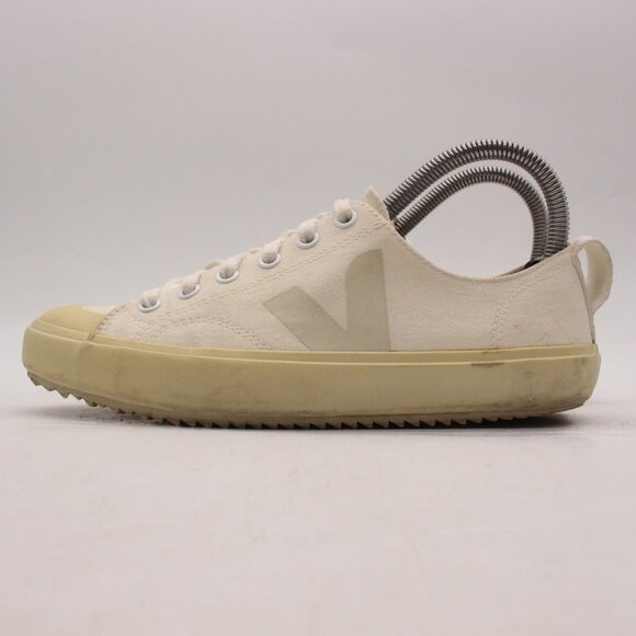 Veja Nova Canvas Women's Size 6 Low top Sneaker White Beige Shoes - Picture 4 of 9